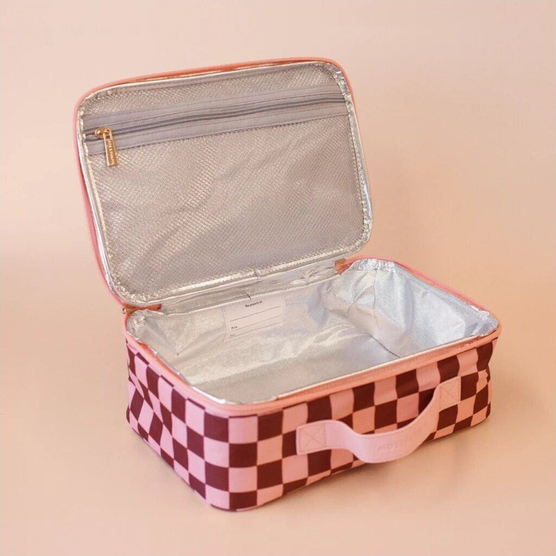 Fox & Fallow Cherry Check Large Lunch Bag | Aster & Ruby