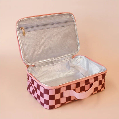 Fox & Fallow Cherry Check Large Lunch Bag | Aster & Ruby