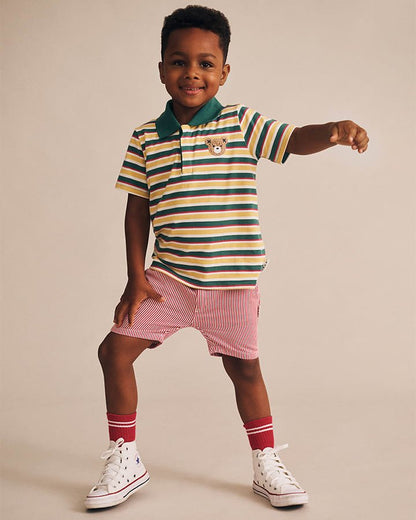 Chill Red Stripe Chino Shorts - Aster & Ruby