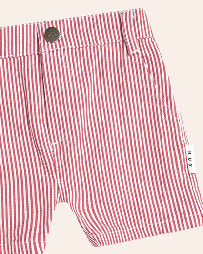 Chill Red Stripe Chino Shorts - Aster & Ruby