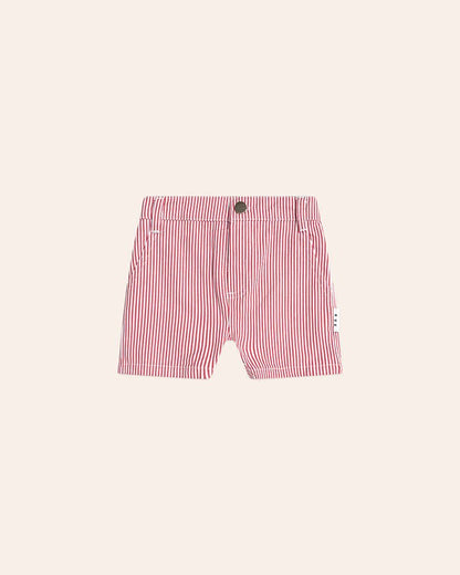 Chill Red Stripe Chino Shorts - Aster & Ruby