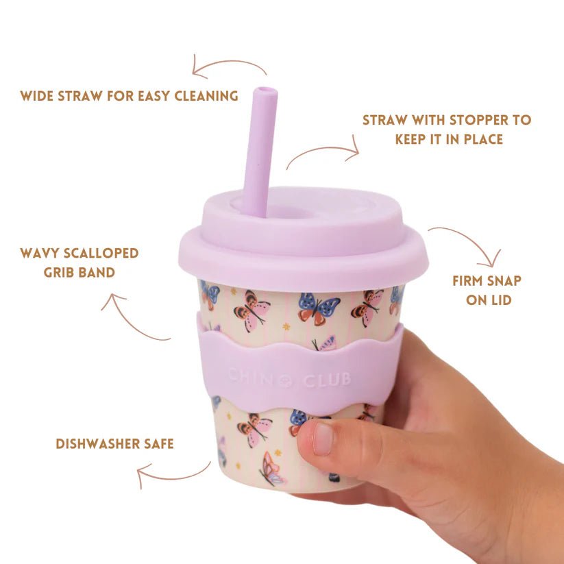 Chino Club Baby Chino Cup & Straw - Aster & Ruby