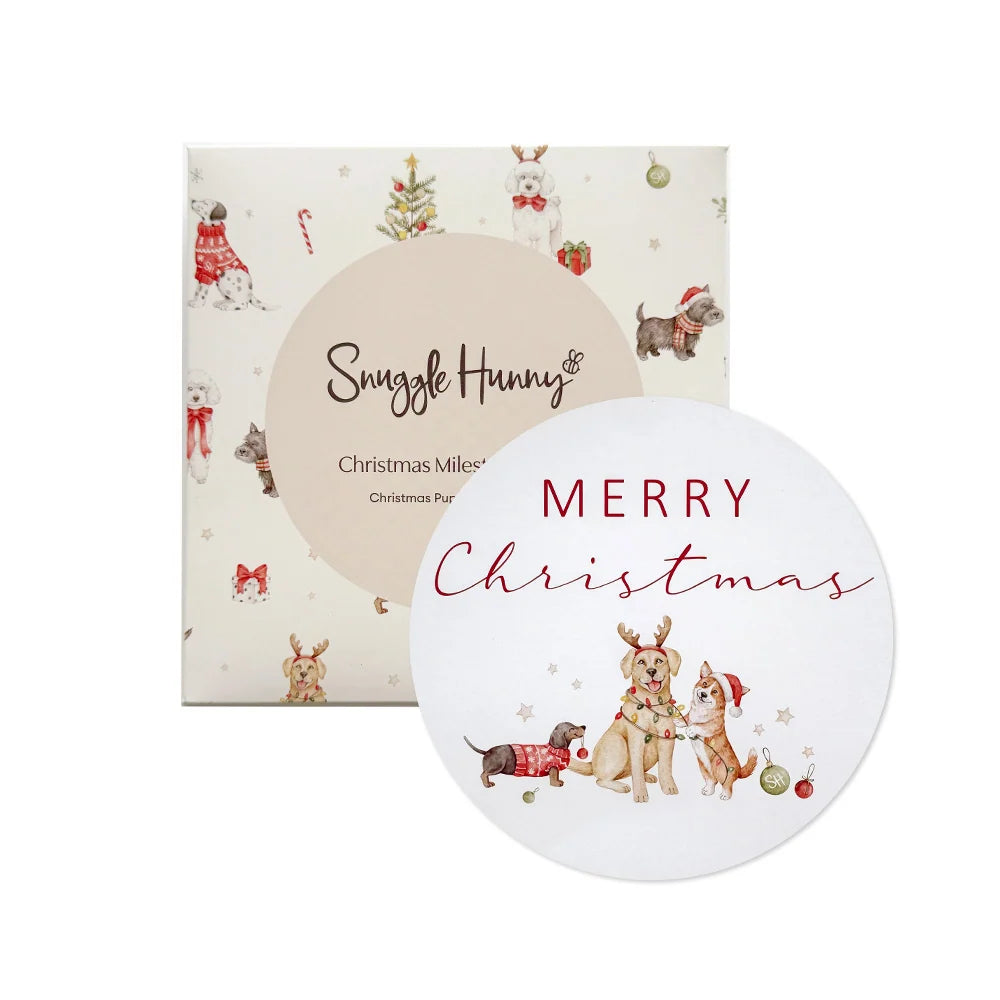 Christmas Pups Reversible Single Milestone Card