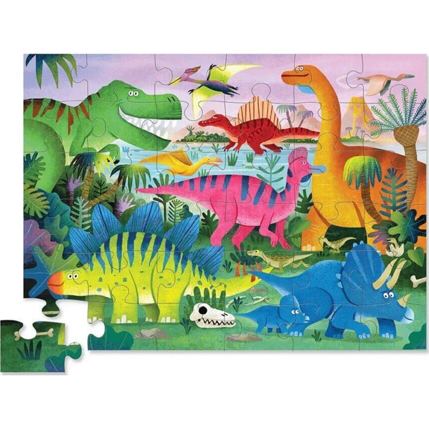 Crocodile Creek Classic Floor Puzzle 36 pc Dino Land | Aster & Ruby