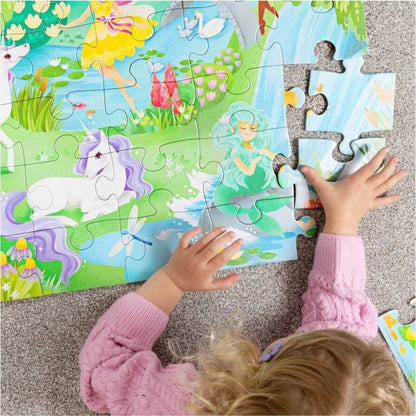 Crocodile Creek Classic Floor Puzzle 36 pc Magical Friends | Aster & Ruby