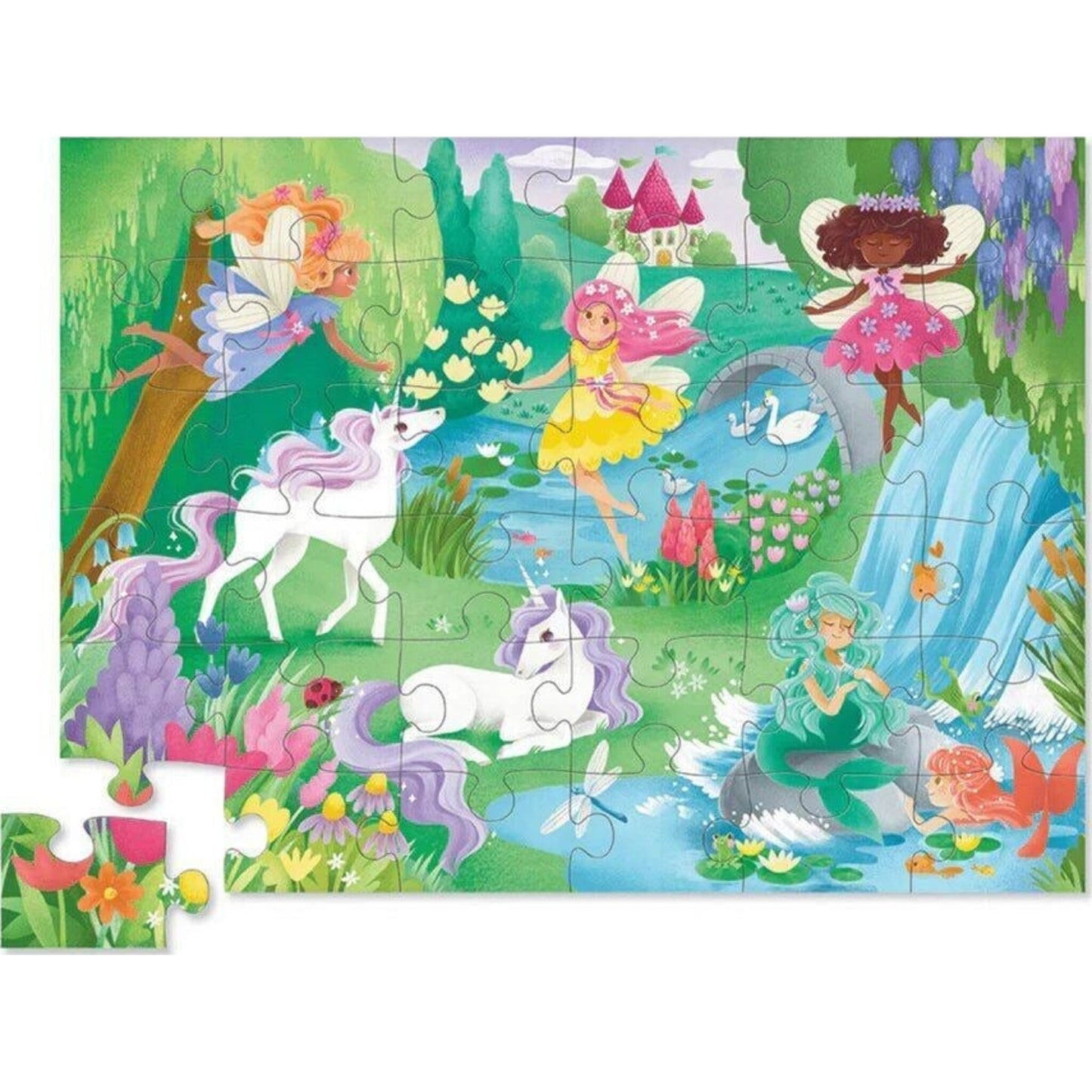 Crocodile Creek Classic Floor Puzzle 36 pc Magical Friends | Aster & Ruby