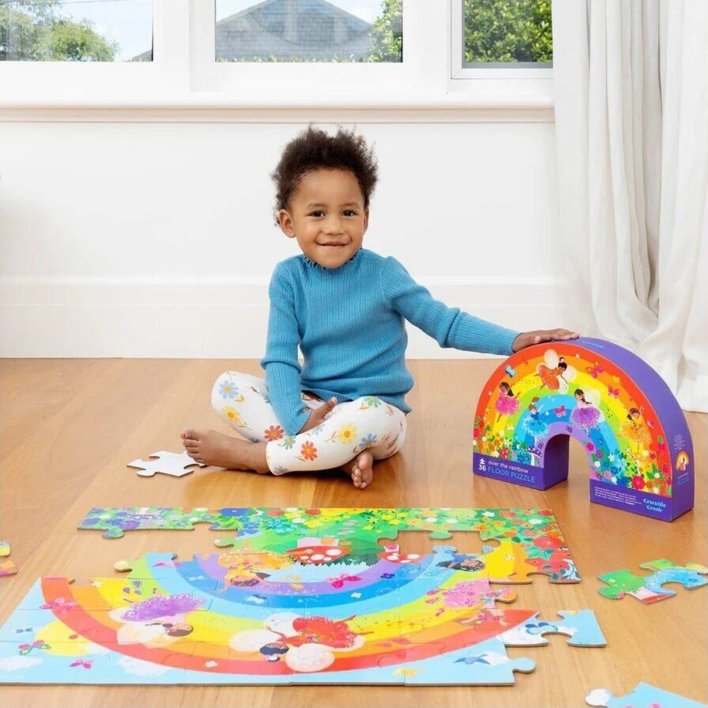 Crocodile Creek Classic Floor Puzzle 36 pc Rainbow | Aster & Ruby