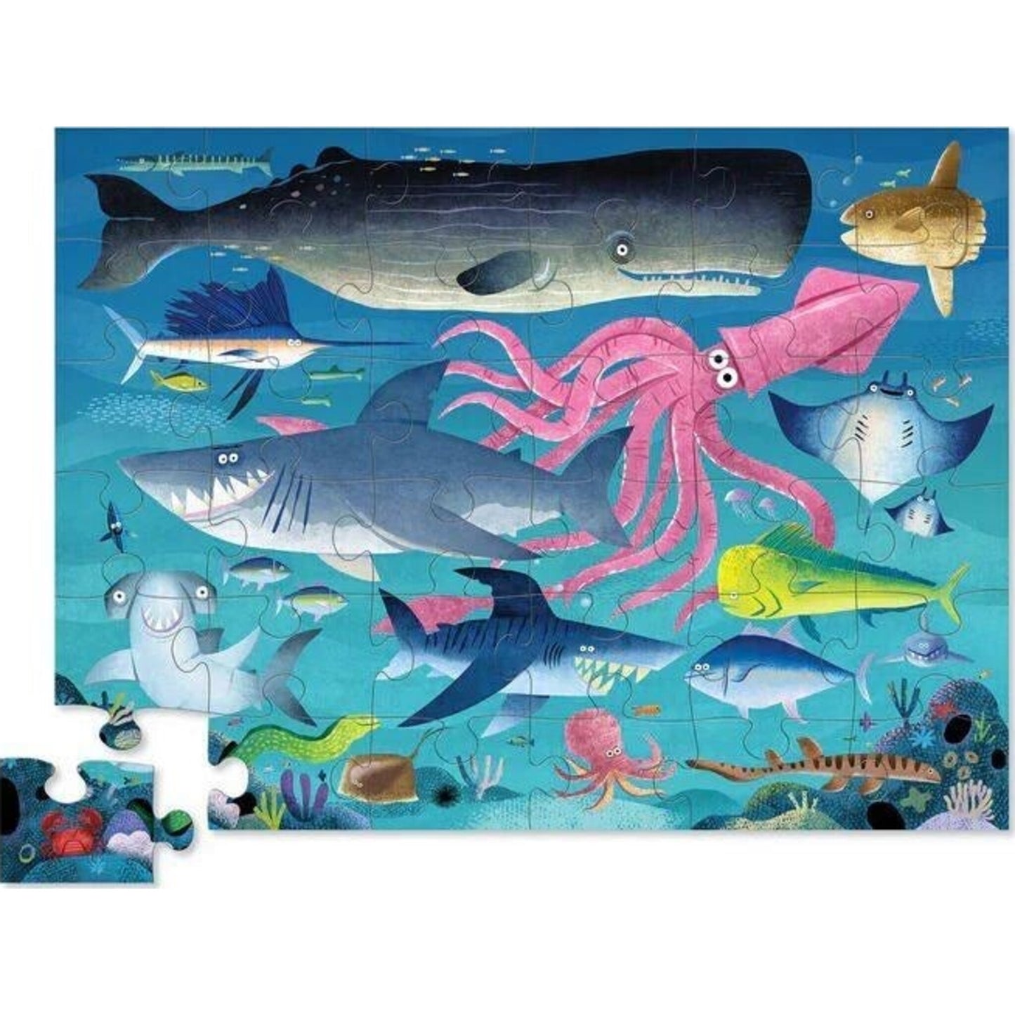 Crocodile Creek Classic Floor Puzzle 36 pc Shark Reef | Aster & Ruby