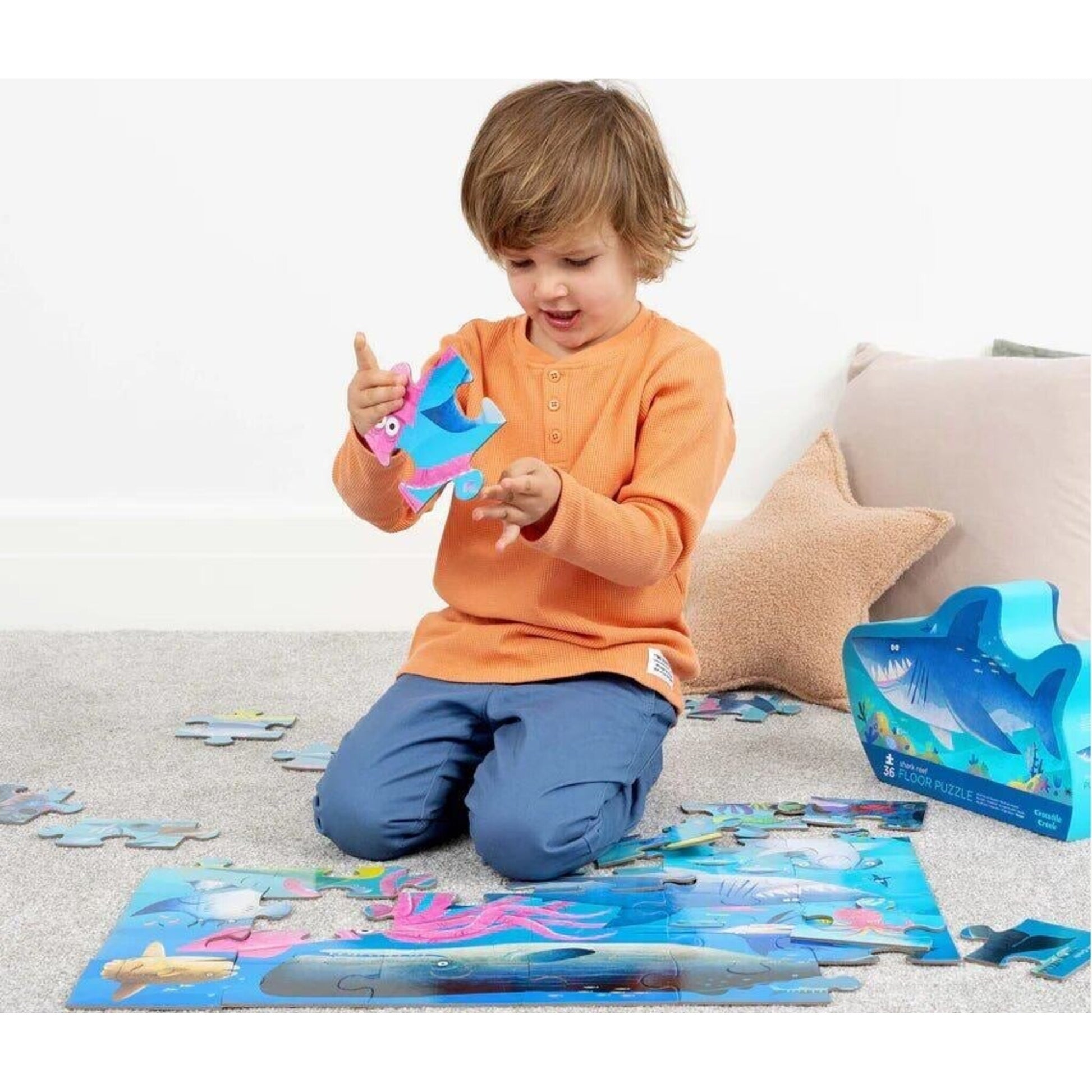 Crocodile Creek Classic Floor Puzzle 36 pc Shark Reef | Aster & Ruby