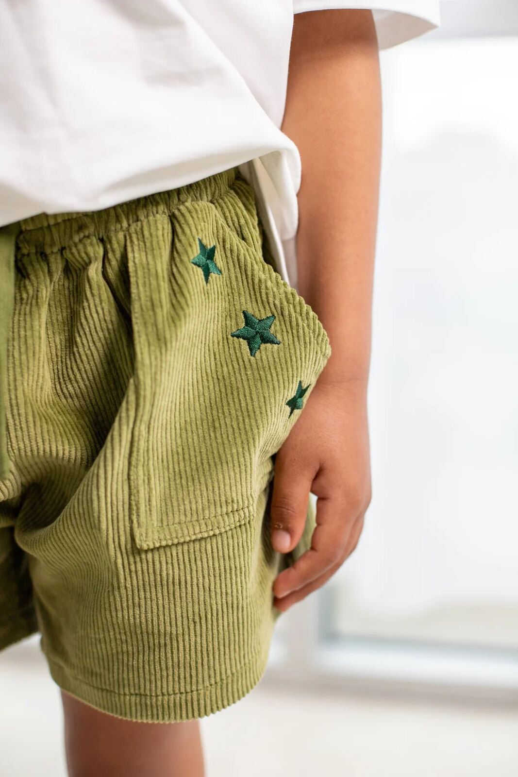 CORD SHORTS | EVERGREEN – Aster & Ruby