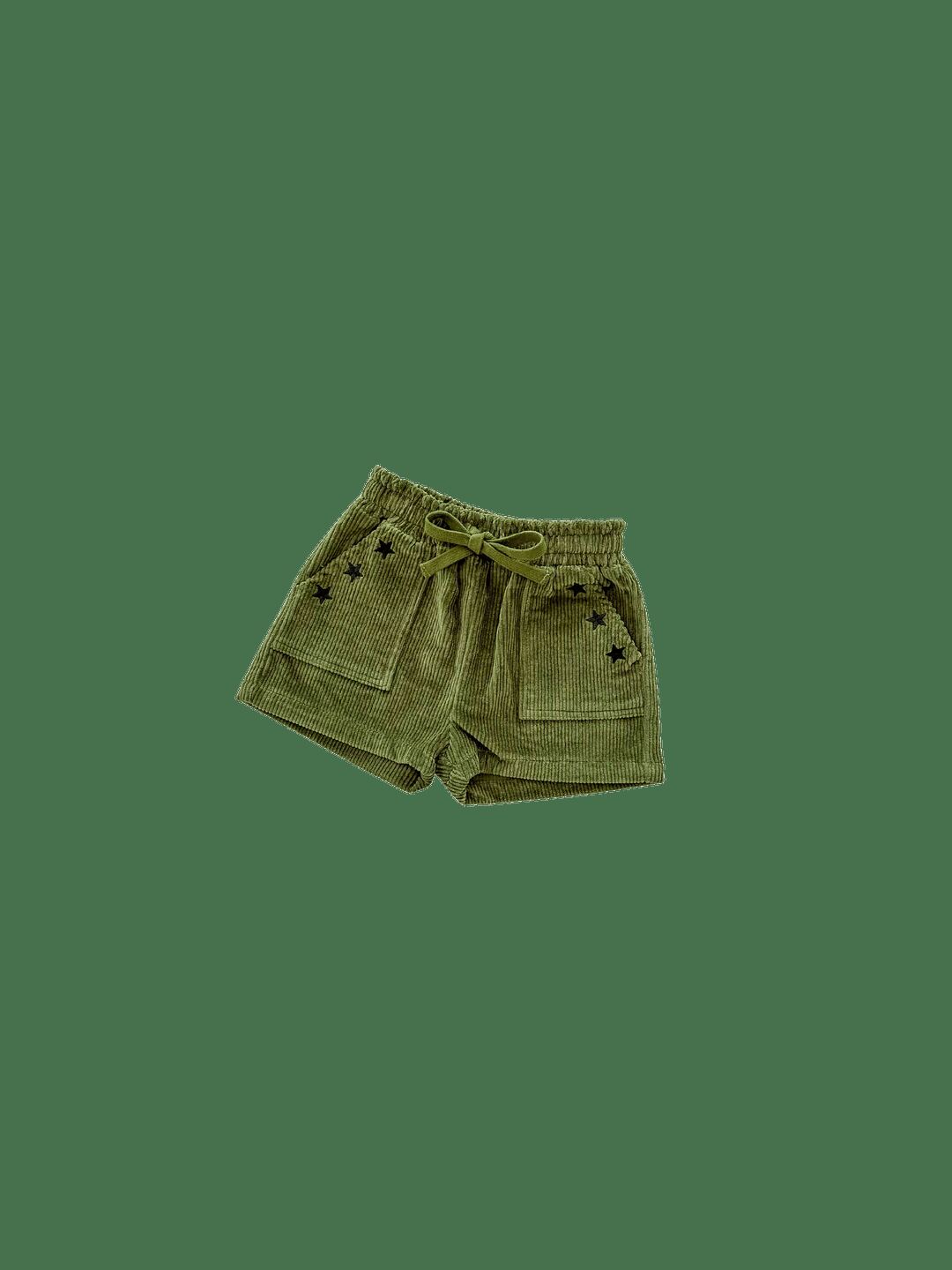 CORD SHORTS | EVERGREEN – Aster & Ruby