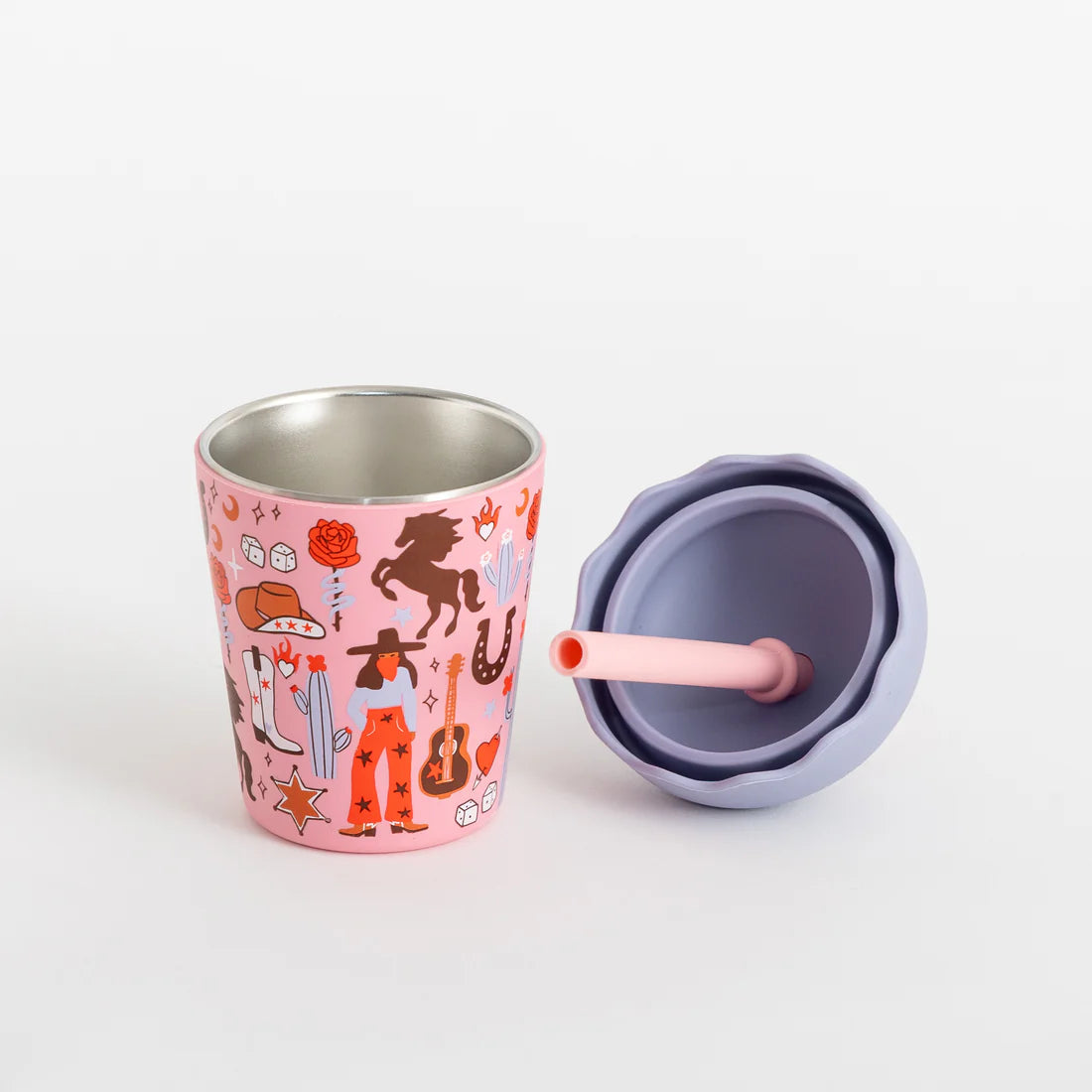 Cowgirl Mini Smoothie Cup & Straw 200ml