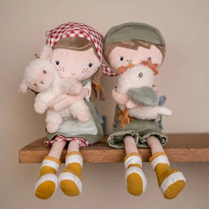 Little Dutch Cuddle Doll Farmer Rosa with Sheep 35cm | Aster & Ruby