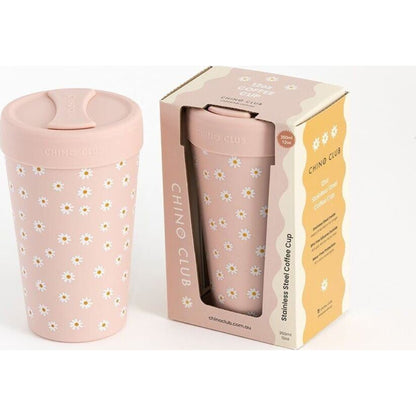 Chino Club Daisy 12oz Stainless Steel Coffee Cup | Aster & Ruby