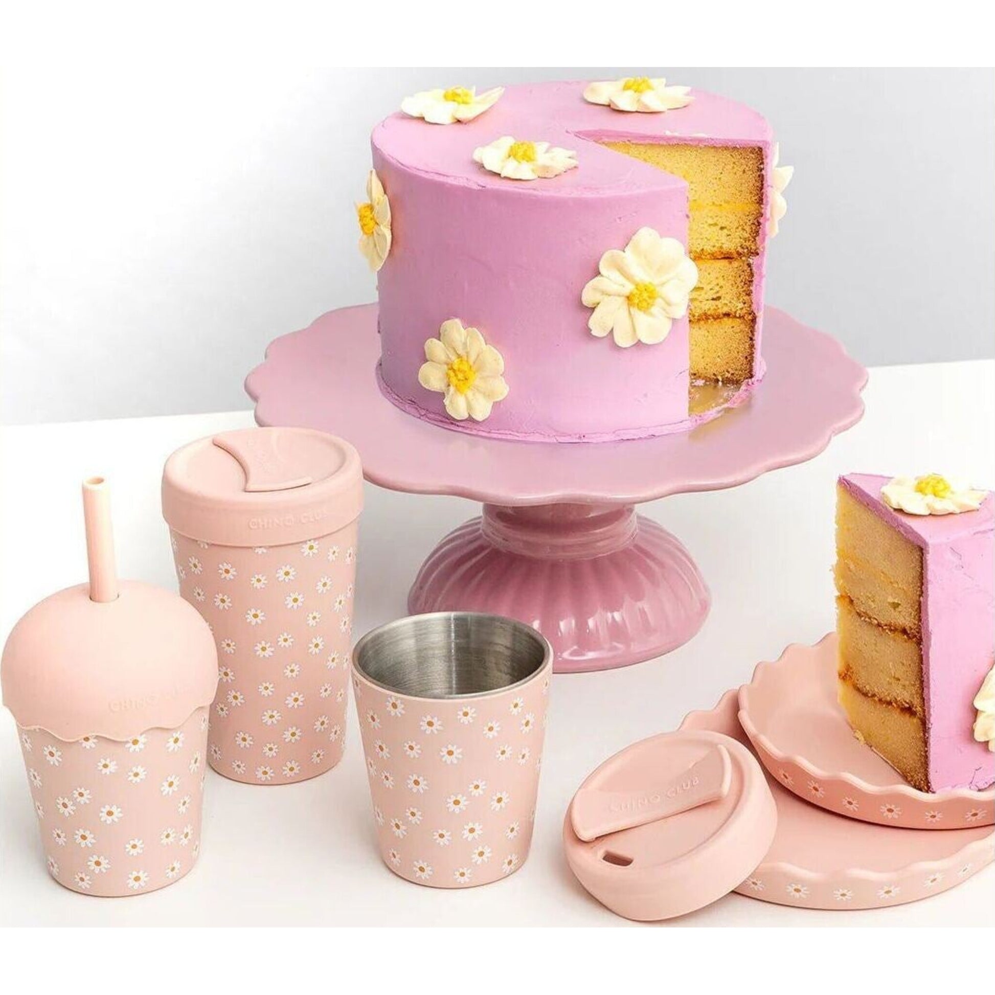 Chino Club Daisy 8oz Stainless Steel Coffee Cup | Aster & Ruby