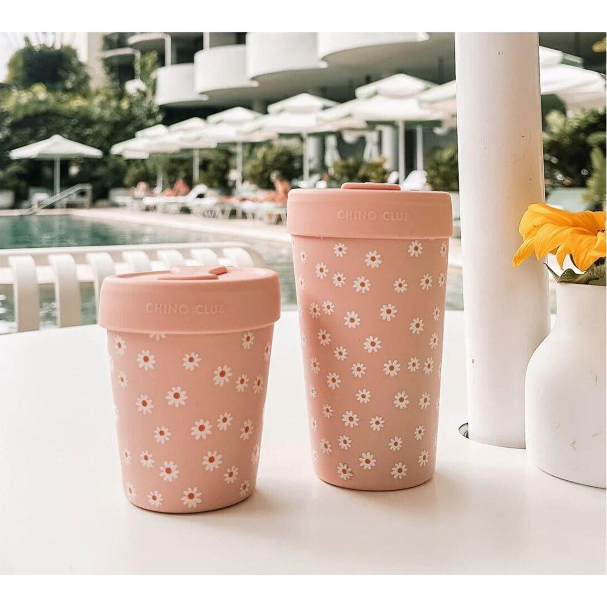 Chino Club Daisy 8oz Stainless Steel Coffee Cup | Aster & Ruby