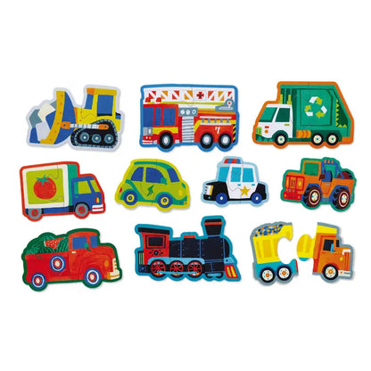 Let's Begin 2pc Puzzles Vehicles