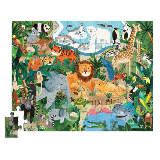 Flat House Puzzle 50 Pc Zoo