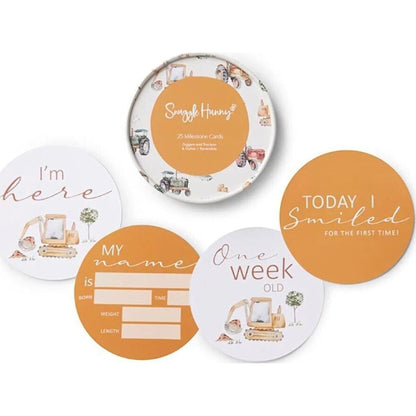 Snuggle Hunny Diggers & Ochre Reversible Milestone Cards | Aster & Ruby