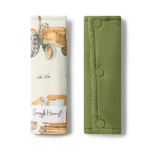 Universal Reversible Pram Strap Covers Diggers & Tractors