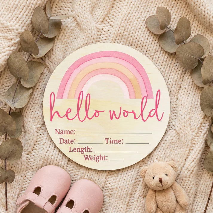 Hello World Pink Rainbow