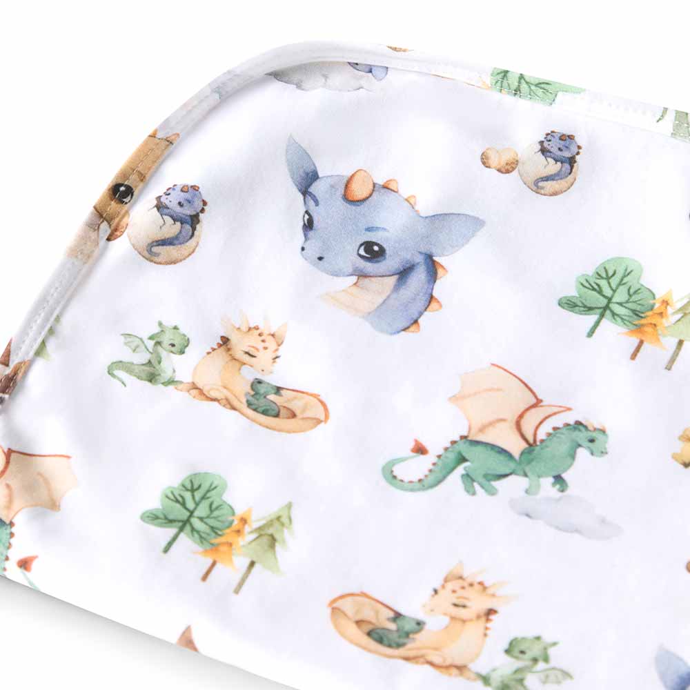 Snuggle Hunny Kids Dragon Organic Jersey Wrap & Beanie Set | Aster & Ruby