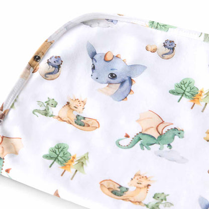 Snuggle Hunny Kids Dragon Organic Jersey Wrap & Beanie Set | Aster & Ruby