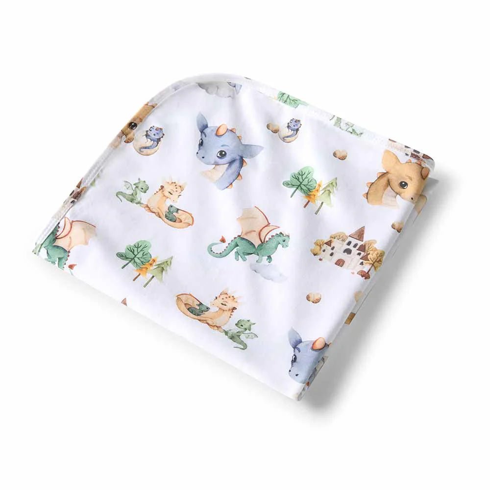 Snuggle Hunny Kids Dragon Organic Jersey Wrap & Beanie Set | Aster & Ruby