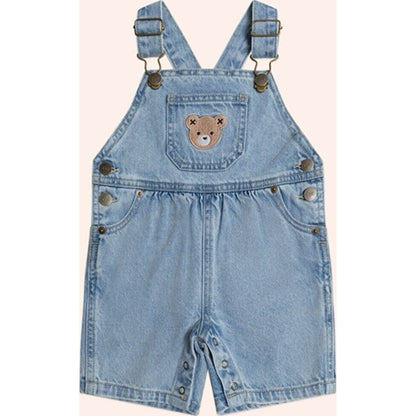 Huxbaby Dreamy Denim Short Overalls | Aster & Ruby