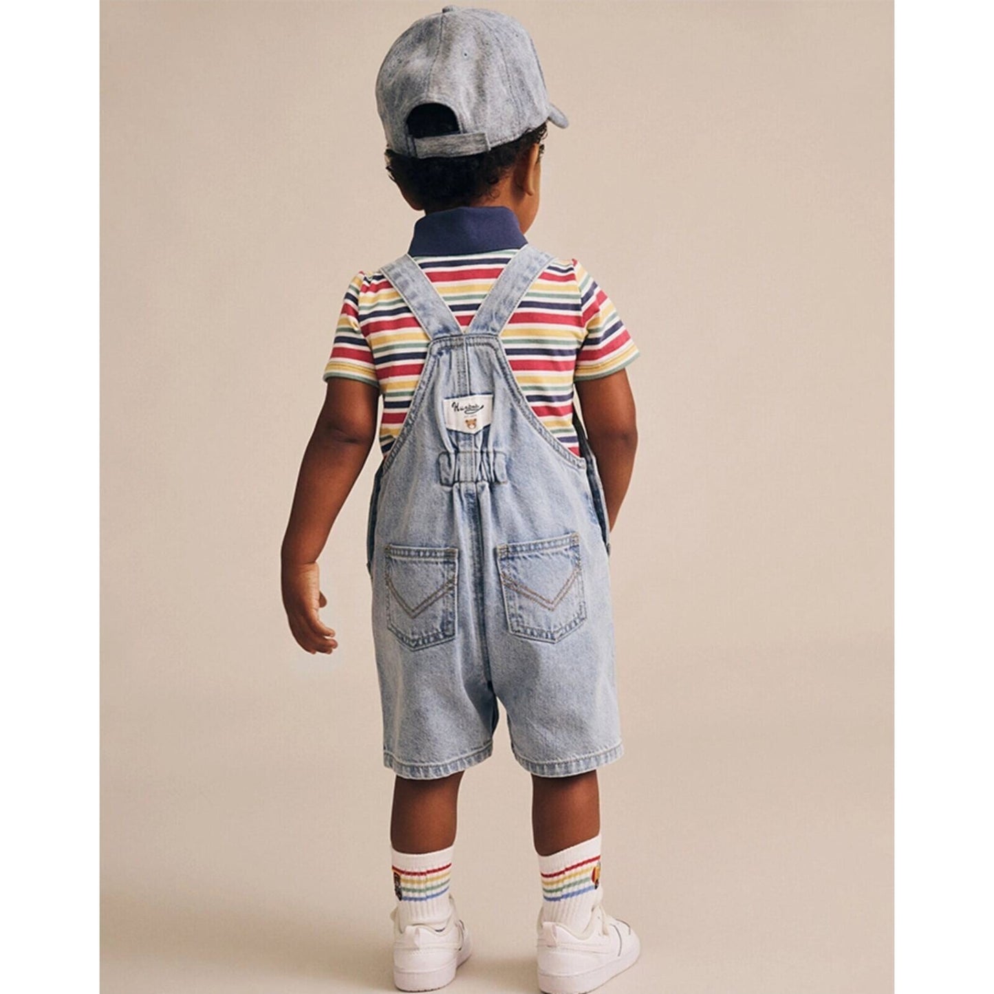Huxbaby Dreamy Denim Short Overalls | Aster & Ruby