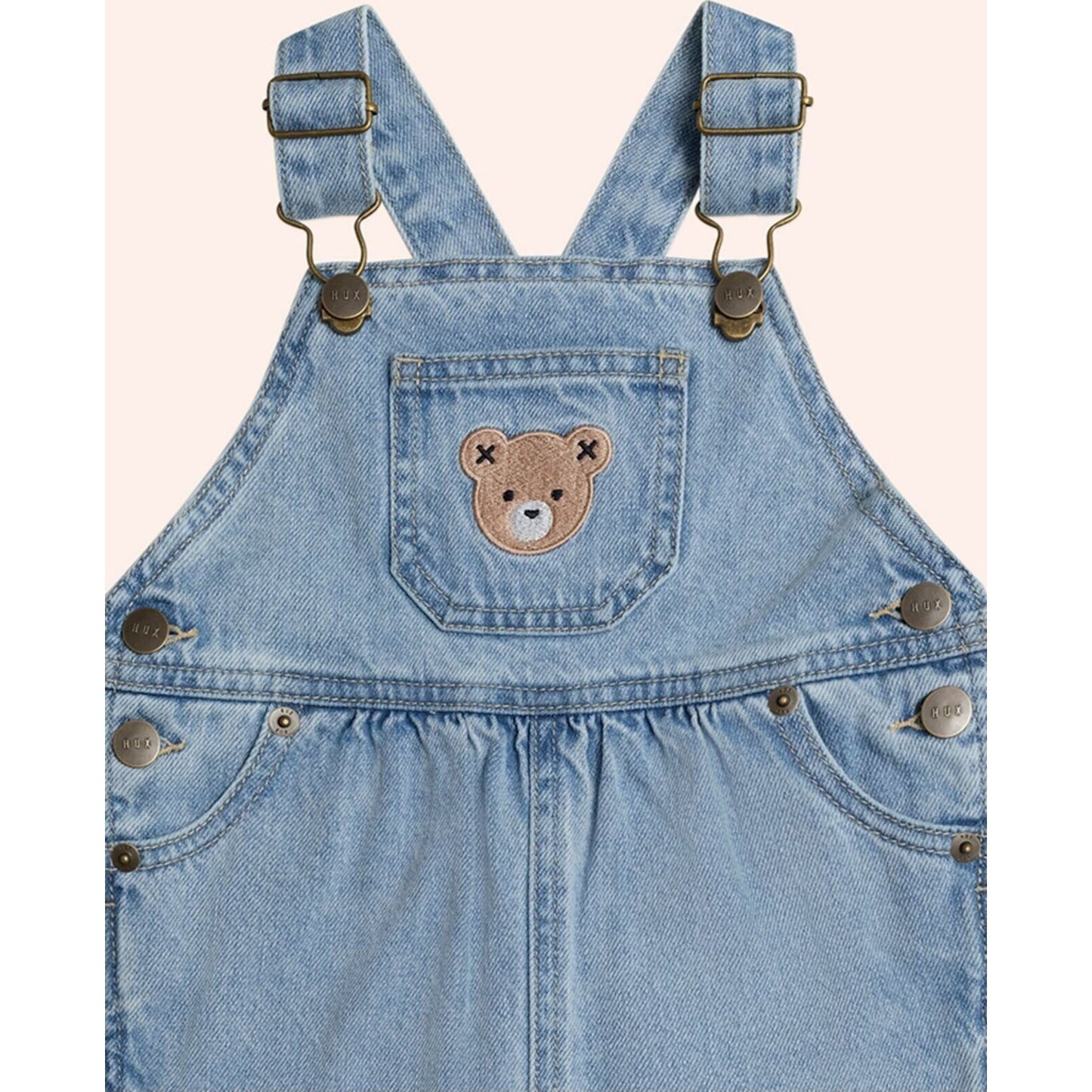 Huxbaby Dreamy Denim Short Overalls | Aster & Ruby