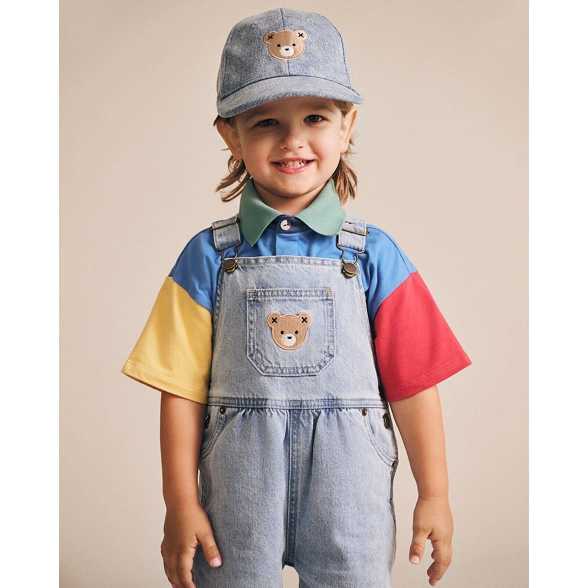 Huxbaby Dreamy Denim Short Overalls | Aster & Ruby