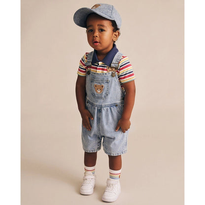Huxbaby Dreamy Denim Short Overalls | Aster & Ruby