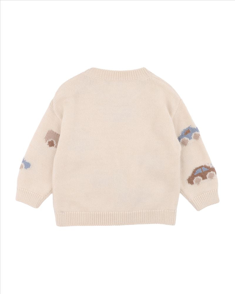 Alvin Automobile Knitted Jumper Cream Marl