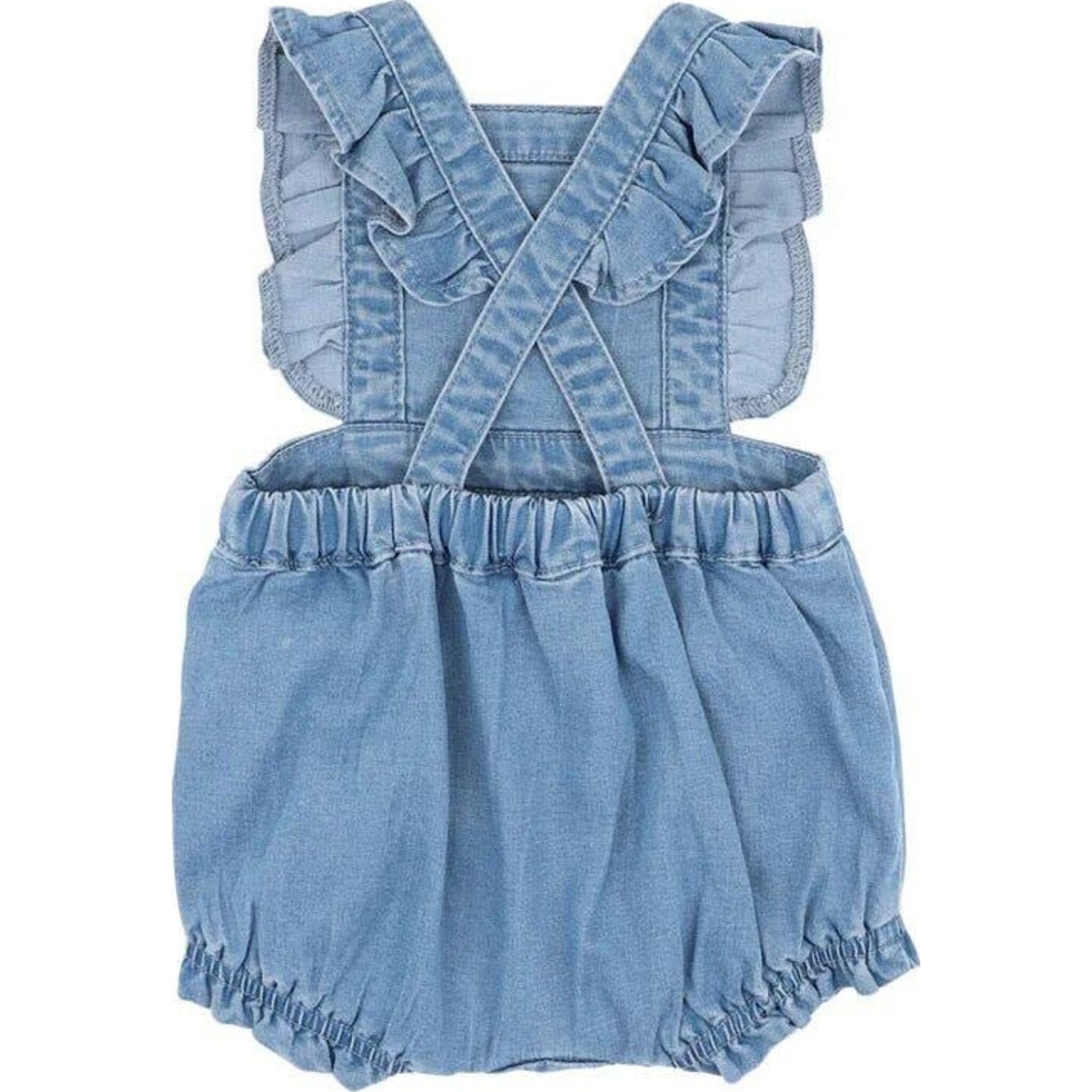 Fox & Finch Embroidered Denim Romper | Aster & Ruby