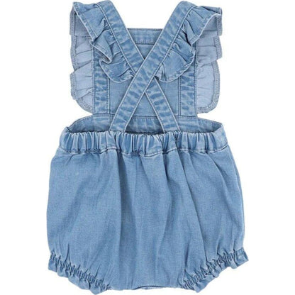 Fox & Finch Embroidered Denim Romper | Aster & Ruby