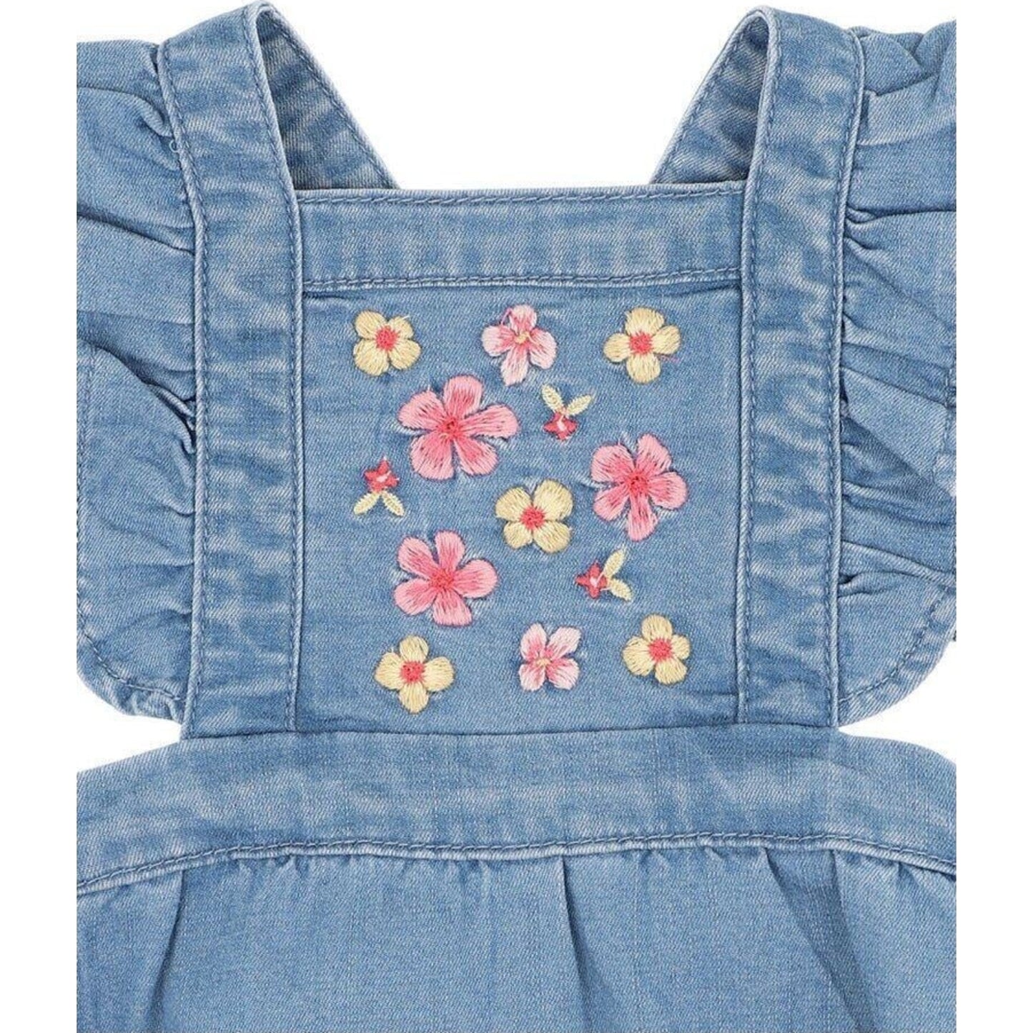 Fox & Finch Embroidered Denim Romper | Aster & Ruby