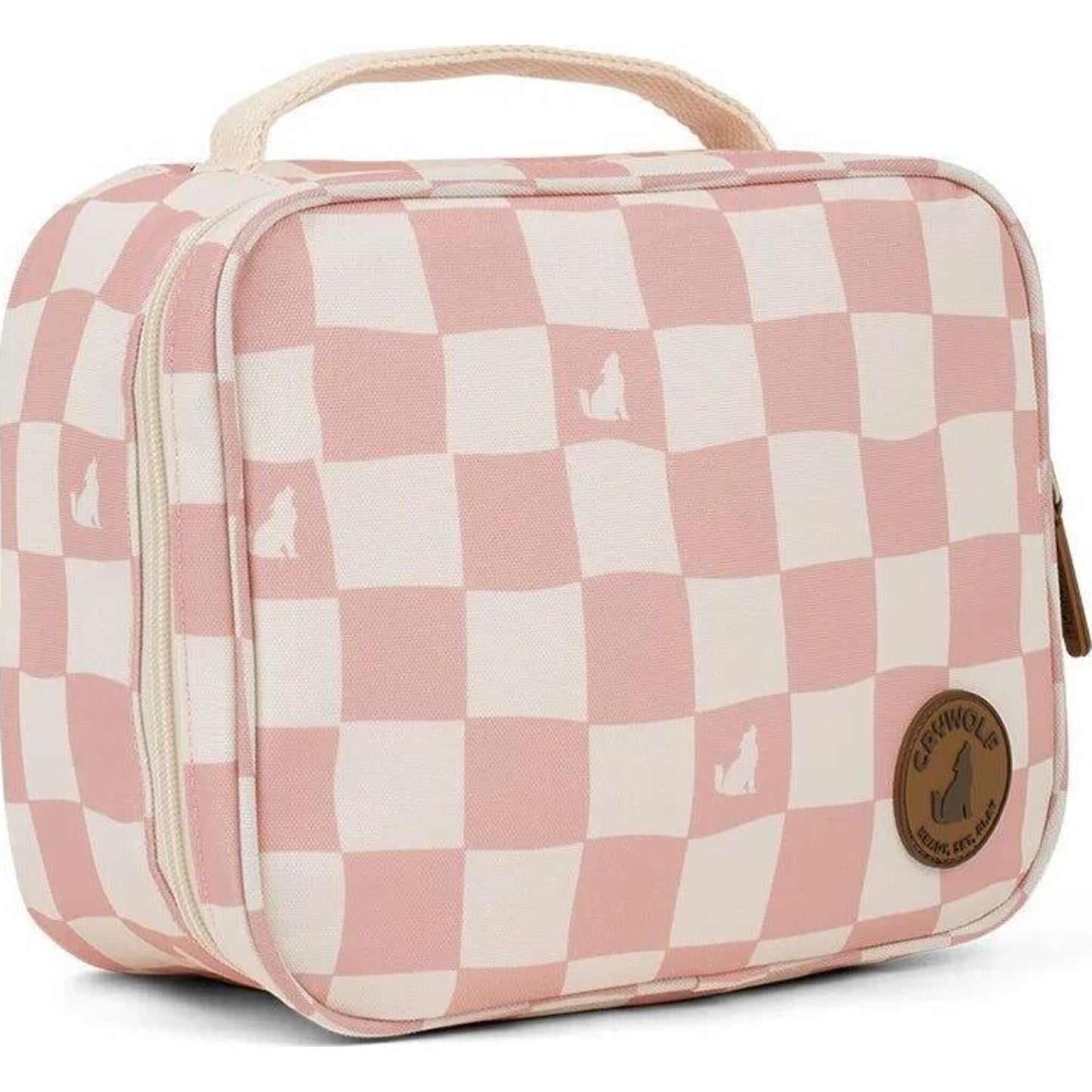 Crywolf Everyday Lunch Bag Pink Check | Aster & Ruby