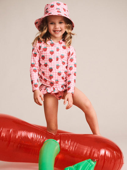 Strawberry Check Swimhat