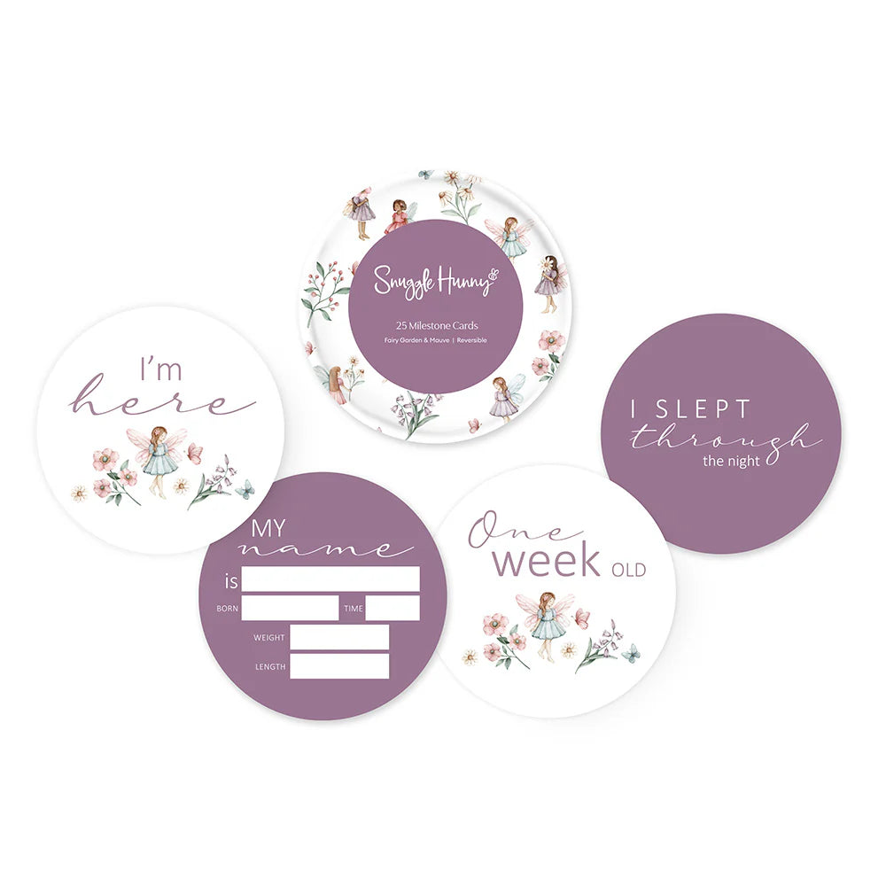 Reversible Milestone Cards Fairy Garden Dusk