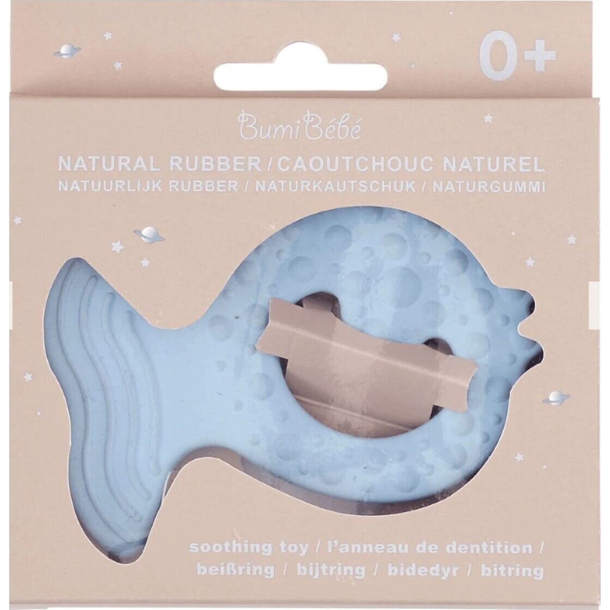 Bumi Bébé Fish Teether Sky Blue | Aster & Ruby