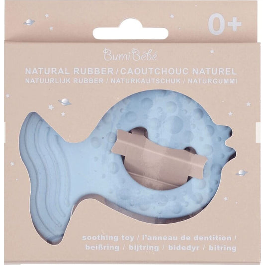 Bumi Bébé Fish Teether Sky Blue | Aster & Ruby