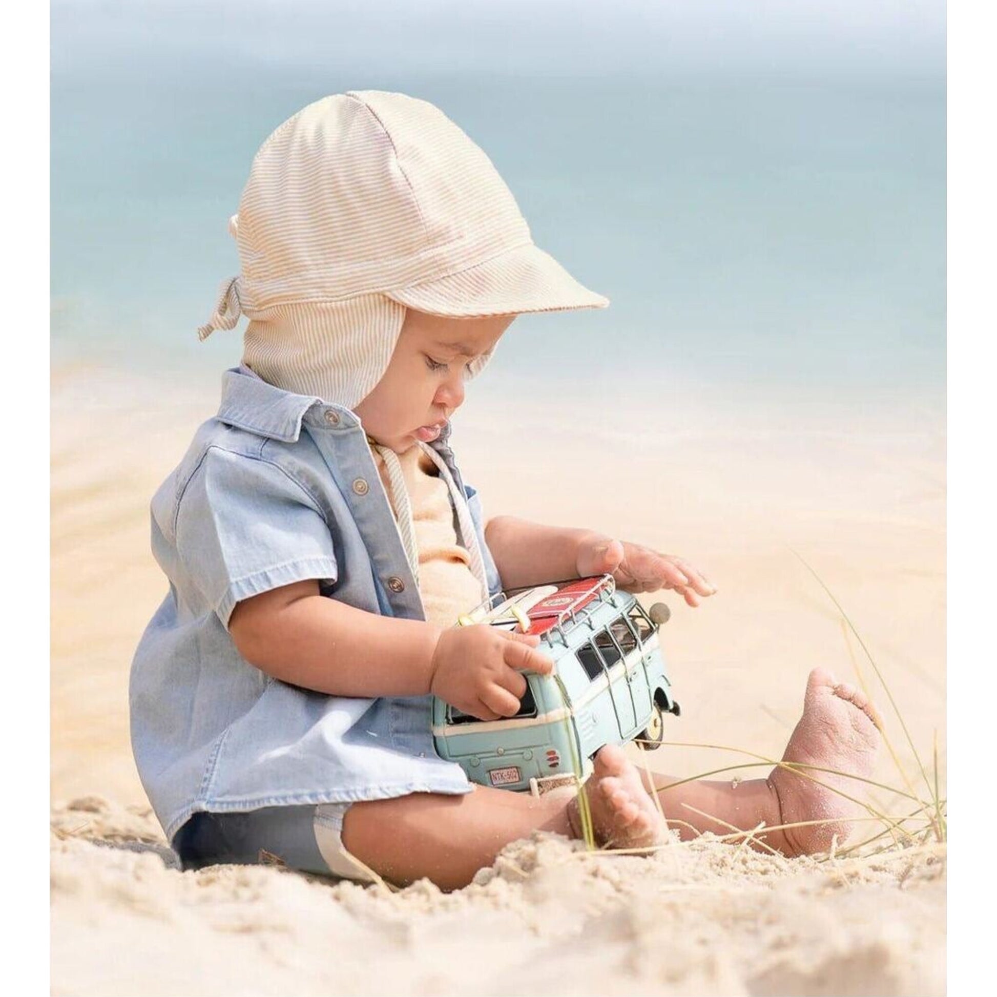 Toshi Flap Cap Baby Peanut | Aster & Ruby
