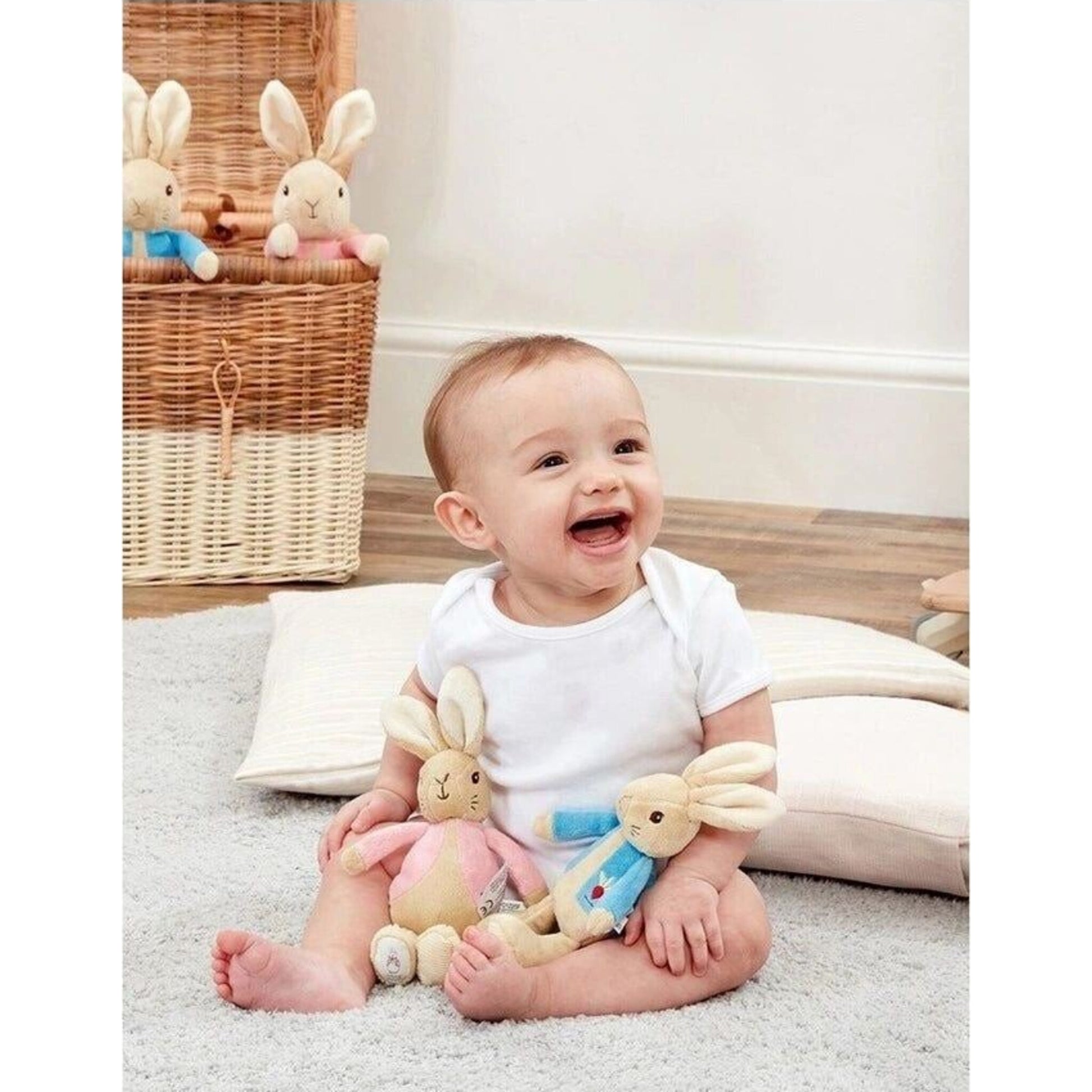 Beatrix Potter Flopsy Bunny Bean Rattle Plush Toy | Aster & Ruby