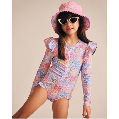 Huxbaby Frill Swimsuit Floral Bloom | Aster & Ruby