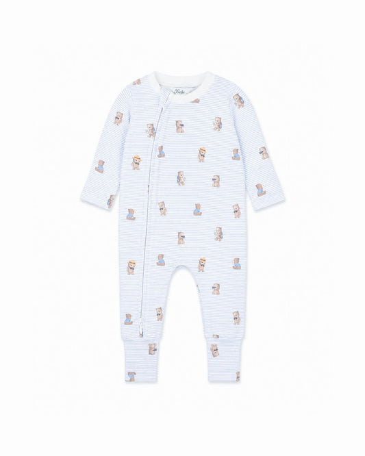 Brady Stripe Organic LS Zipsuit
