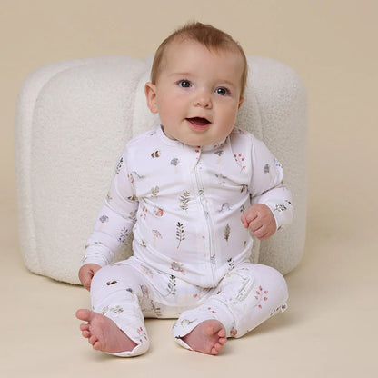 Garden Friends Organic Snugglesuit Convertible Romper - Aster & Ruby