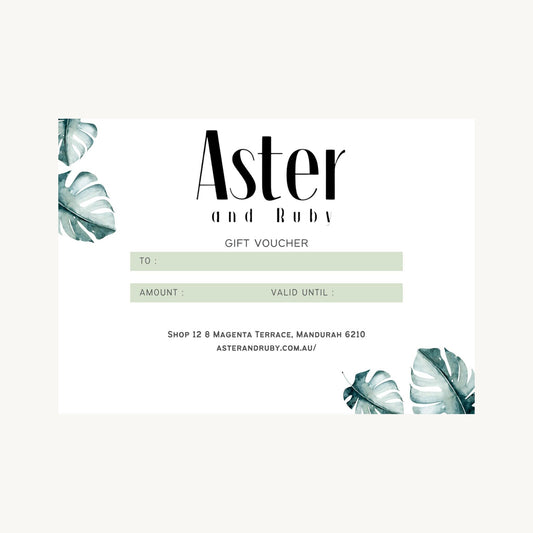 Aster & Ruby Gift Voucher | Aster & Ruby