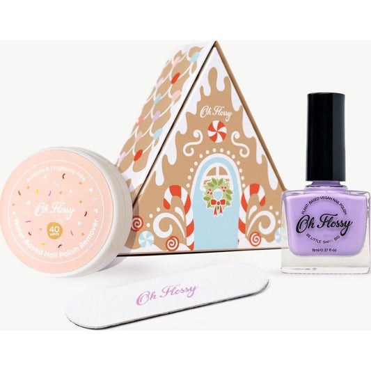 Oh Flossy Gingerbread House Mini Mani Set | Aster & Ruby