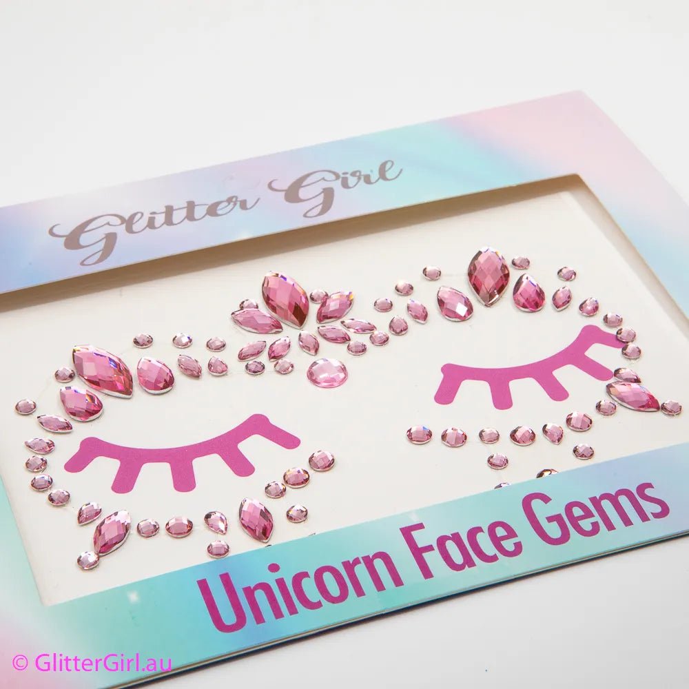 Glitter Girl Unicorn Face Gems Sherbet Sweet Lips - Aster & Ruby